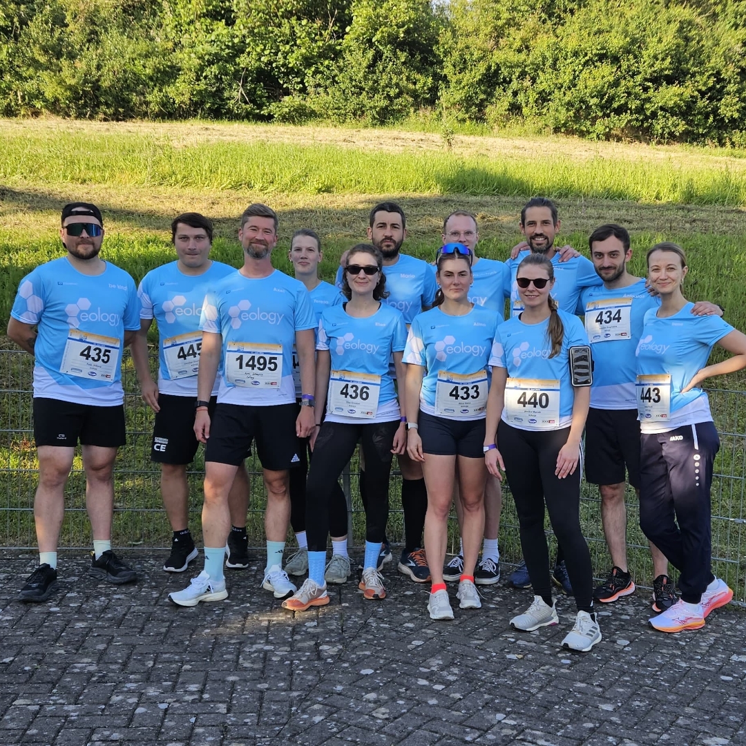 Das Laufteam von eology beim WUE2Run in Würzburg.